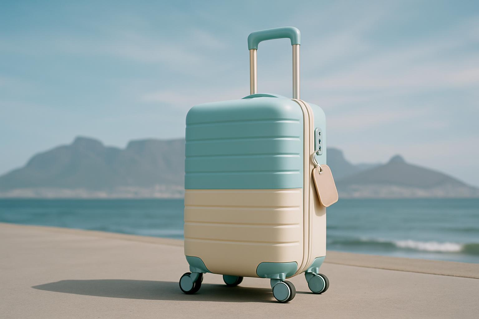 Travel lock detail on luggage